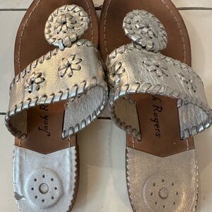 Girls Jack  Rogers Gold Miss Hamptons Sandals